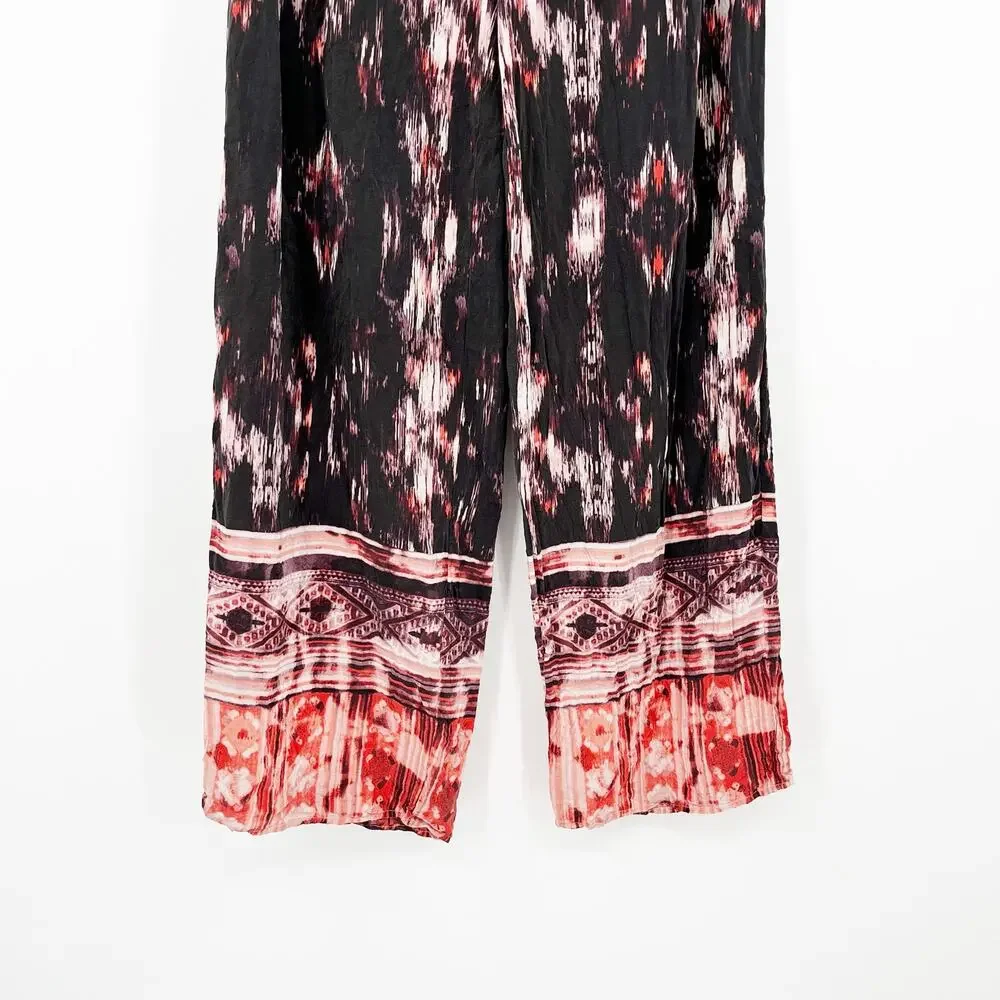Cynthia Rowley Womens Silk‎ Boho Casual Tie Dye Wide Leg Pull On Pants Size 2 - Picture 3 of 11